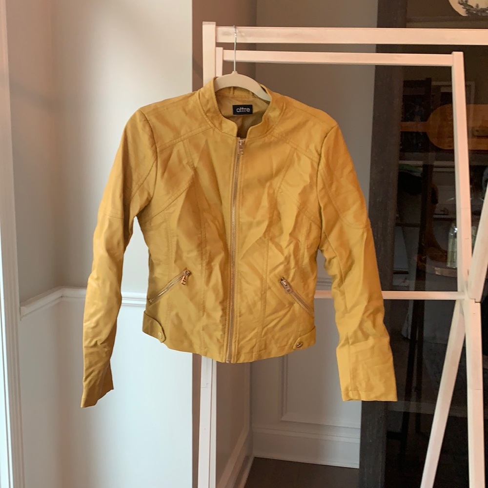 Mustard yellow bomber jacket